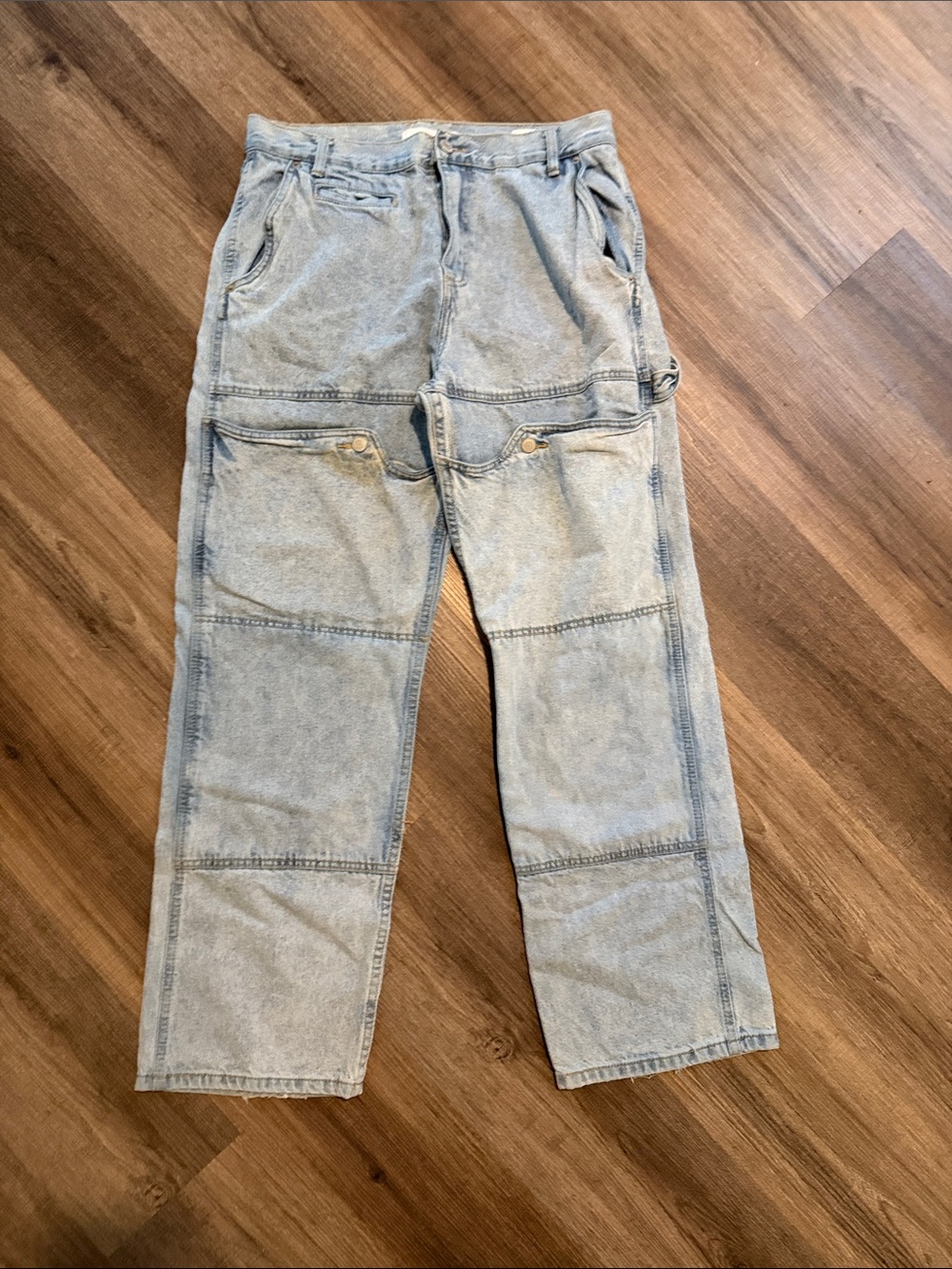 PacSun unisex  Light Wash Carpenter Jeans - Light Blue